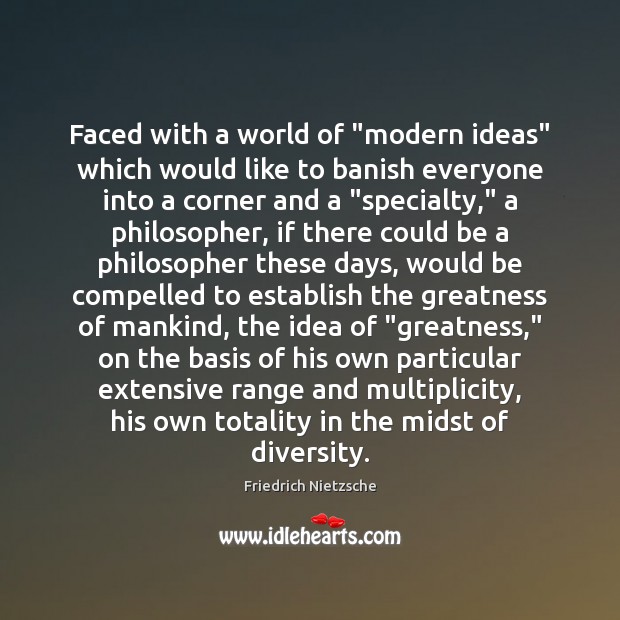 Faced with a world of “modern ideas” which would like to banish Image