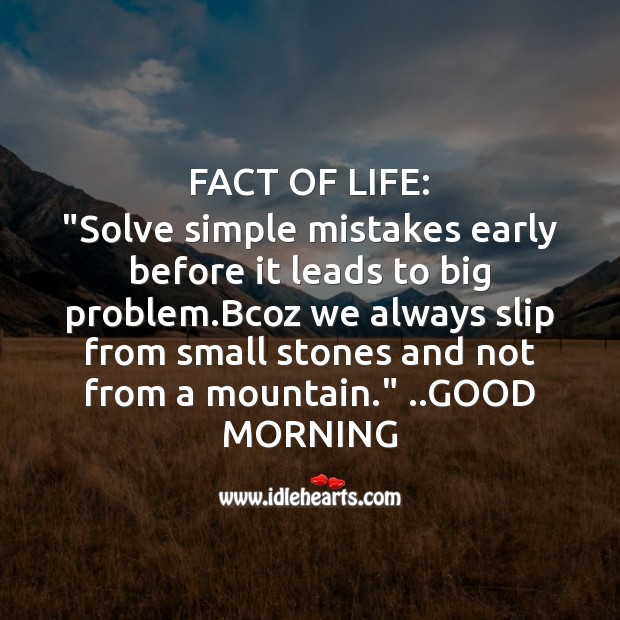 Fact of life: Good Morning Messages Image