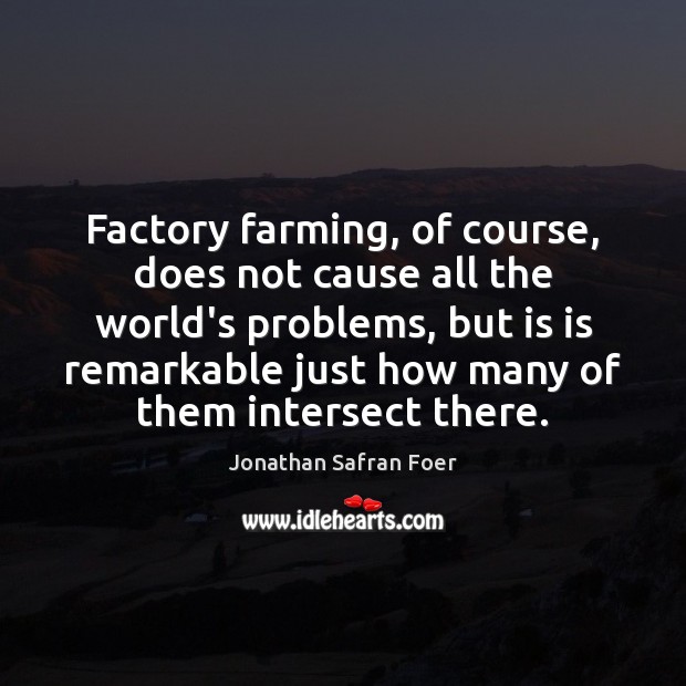 Factory farming, of course, does not cause all the world’s problems, but Jonathan Safran Foer Picture Quote