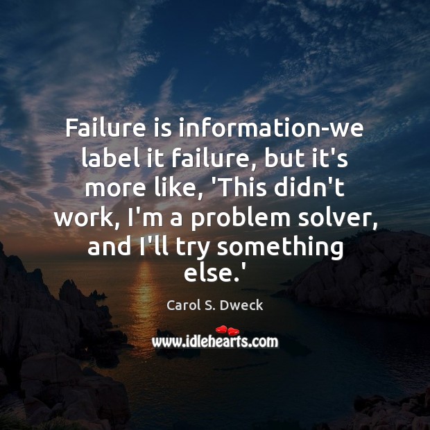 Failure is information-we label it failure, but it’s more like, ‘This didn’t Image