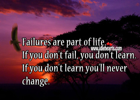 Failures are part of life. Image