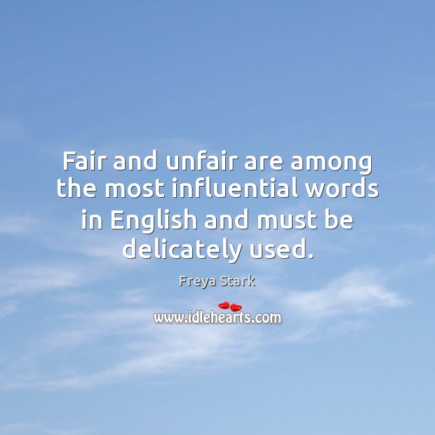Fair and unfair are among the most influential words in English and Image