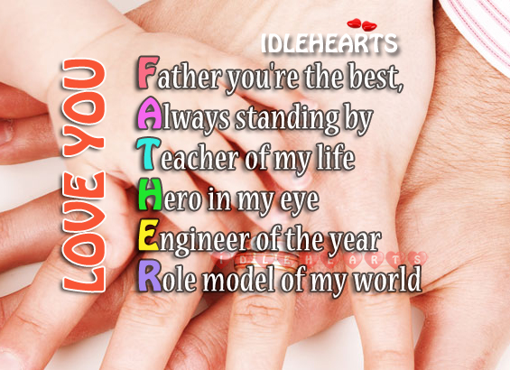 Dad, you mean the world to me! Father’s Day Quotes Image