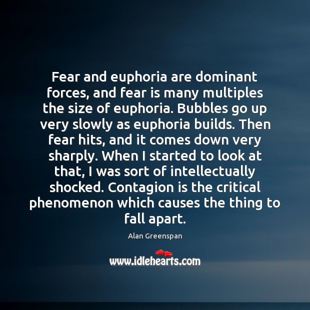 Fear and euphoria are dominant forces, and fear is many multiples the Fear Quotes Image