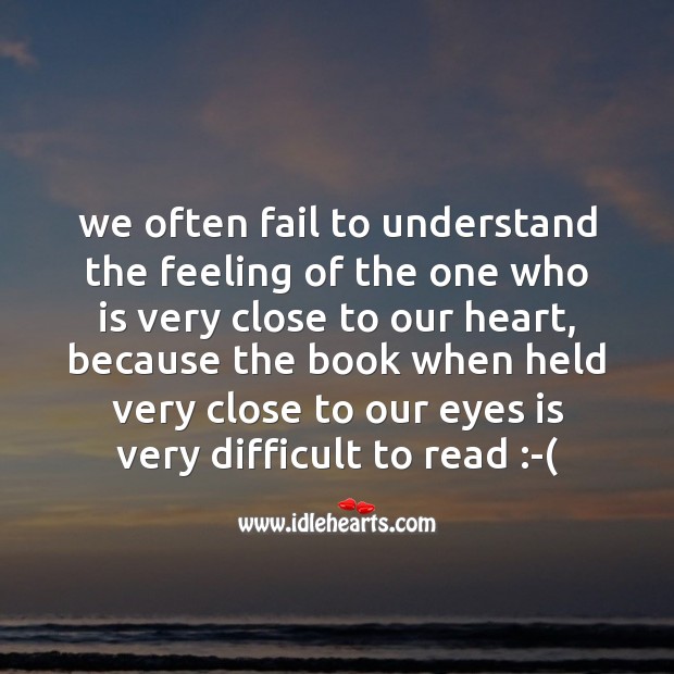 Feeling of the one who is very close to our heart Love Messages Image