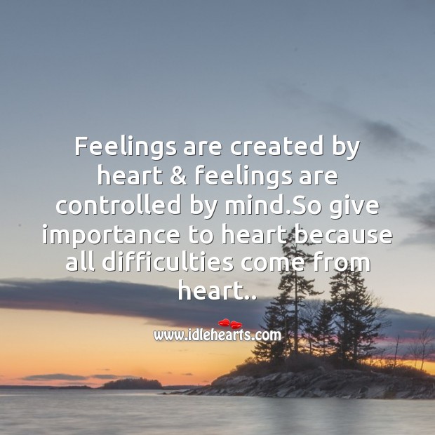 Feelings are created by heart Image