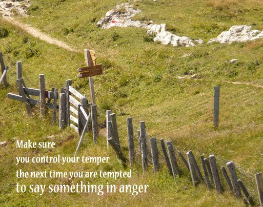 When you say things in anger, they leave a scar forever Inspirational Stories Image