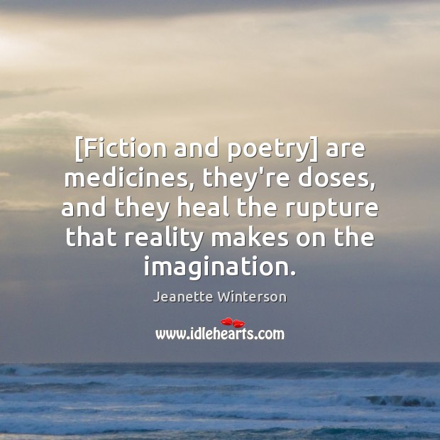 [Fiction and poetry] are medicines, they’re doses, and they heal the rupture Image