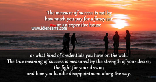 True meaning of success Success Quotes Image