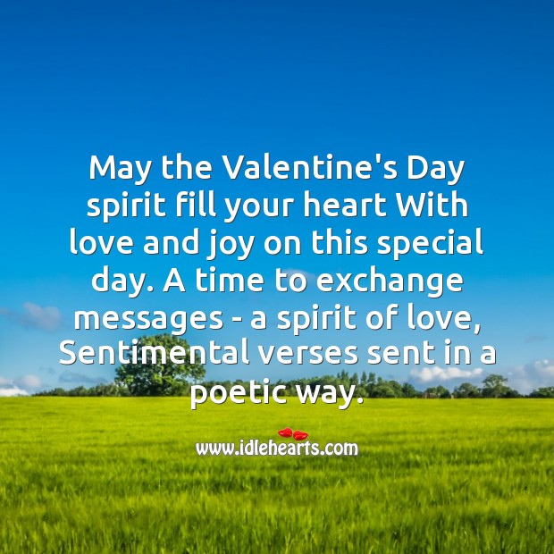 Fill your heart with love and joy Valentine’s Day Messages Image