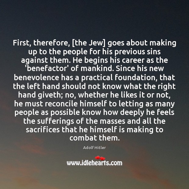 First, therefore, [the Jew] goes about making up to the people for Image