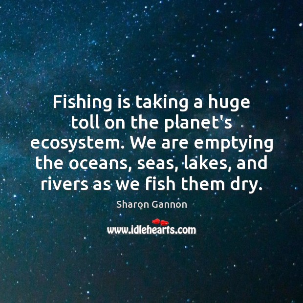 Fishing is taking a huge toll on the planet’s ecosystem. We are Image