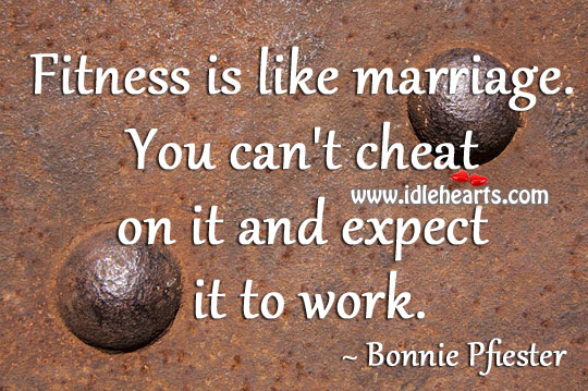 Fitness is like marriage. Fitness Quotes Image