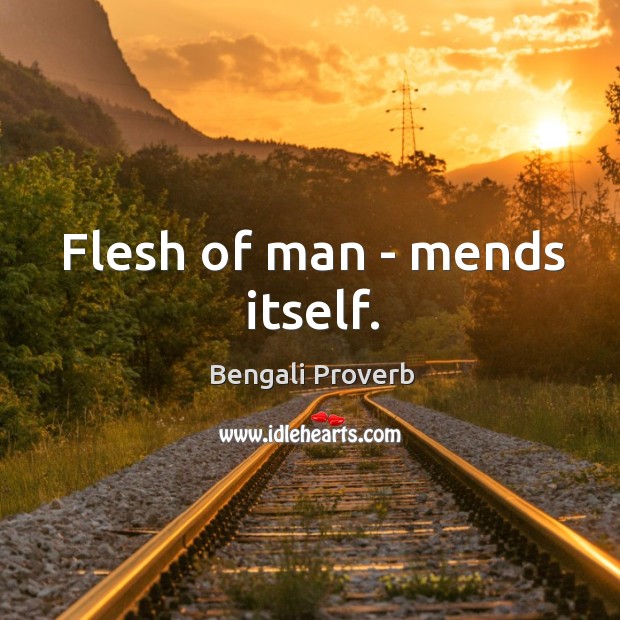 Flesh of man – mends itself. Bengali Proverbs Image