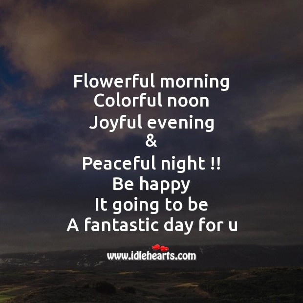 Flowerful morning colorful noon Image