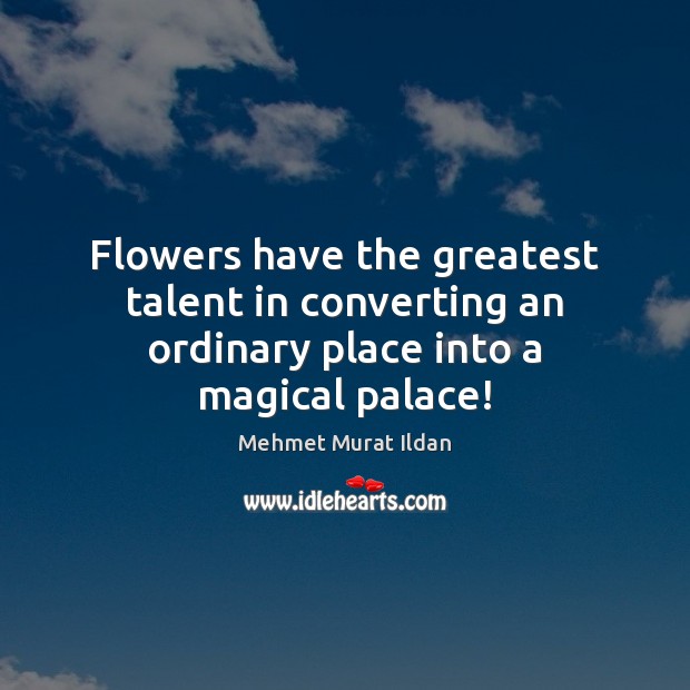 Flowers have the greatest talent in converting an ordinary place into a magical palace! Image
