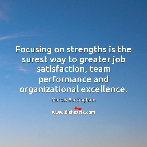 Focusing on strengths is the surest way to greater job satisfaction, team Image