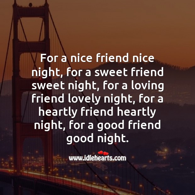 Good Night Quotes for Friend