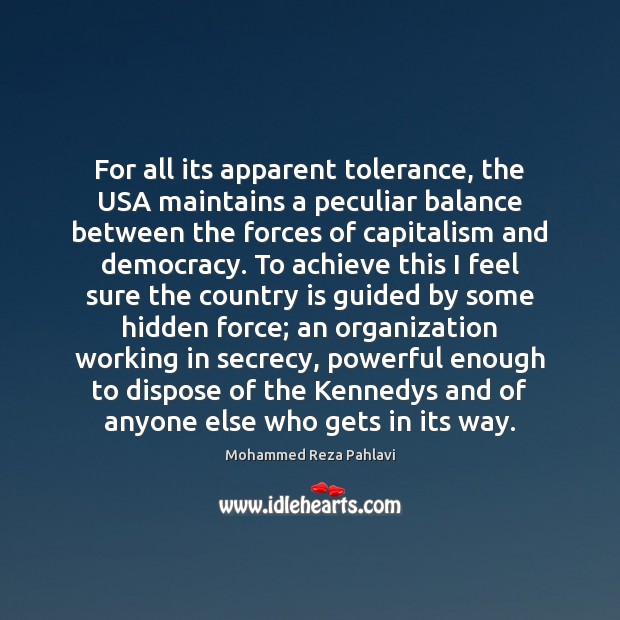 For all its apparent tolerance, the USA maintains a peculiar balance between Image