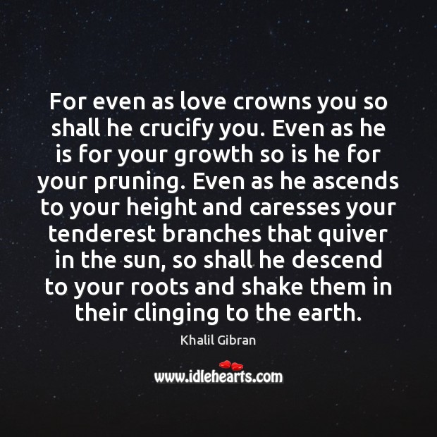 For even as love crowns you so shall he crucify you. Even Image