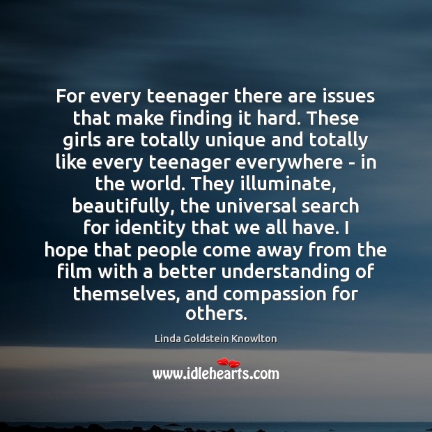For every teenager there are issues that make finding it hard. These Understanding Quotes Image