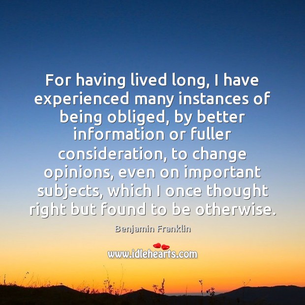 For having lived long, I have experienced many instances of being obliged, Image
