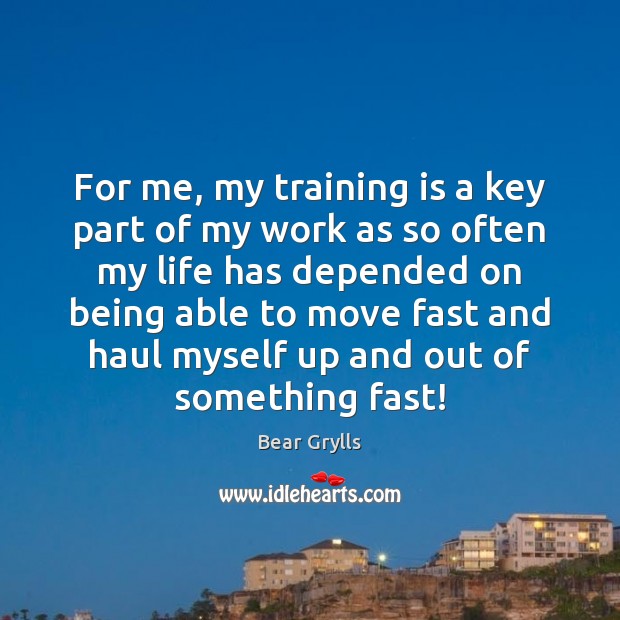 For me, my training is a key part of my work as Image