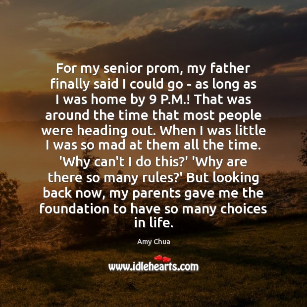 For my senior prom, my father finally said I could go – Image