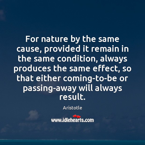 For nature by the same cause, provided it remain in the same Image