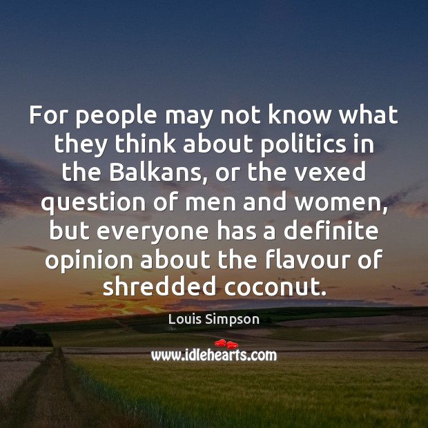 For people may not know what they think about politics in the Image