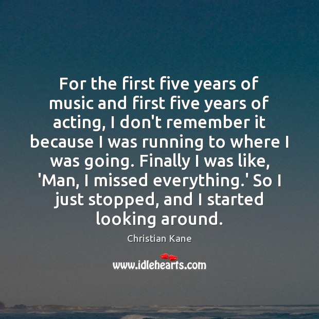 For the first five years of music and first five years of Image