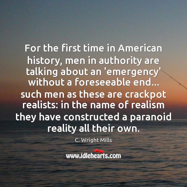 For the first time in American history, men in authority are talking Image