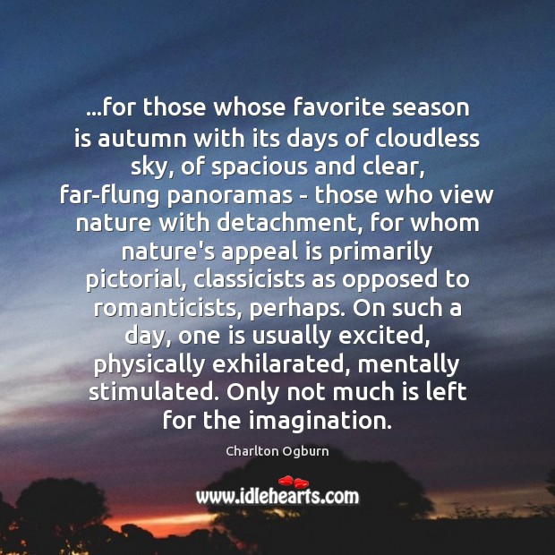 …for those whose favorite season is autumn with its days of cloudless Image