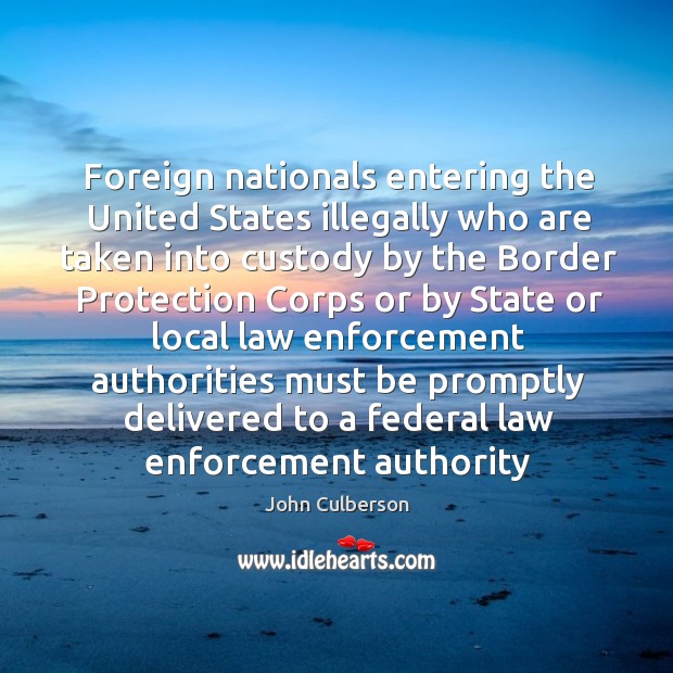 Foreign nationals entering the United States illegally who are taken into custody Image