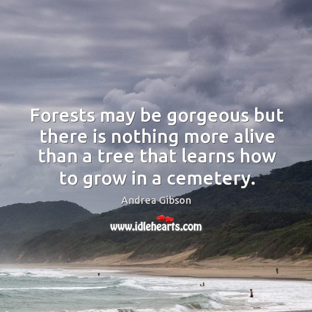 Forests may be gorgeous but there is nothing more alive than a Andrea Gibson Picture Quote