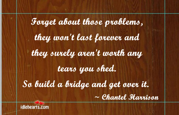 Forget about those problem, they won’t last Chantel Harrison Picture Quote