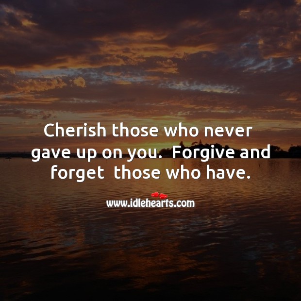 Forgive and forget  those who have. Image