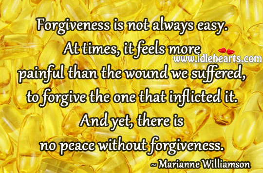 Forgiveness is not always easy. Image