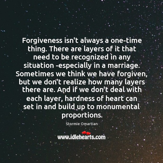 Forgiveness isn’t always a one-time thing. There are layers of it that Image