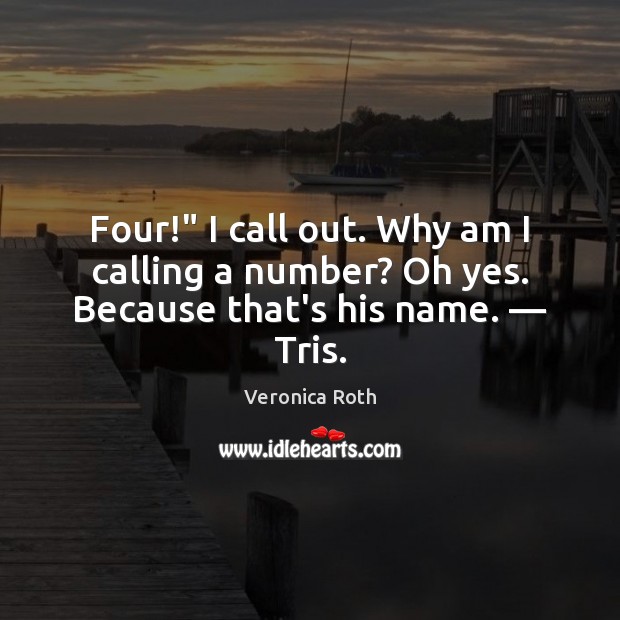 Four!” I call out. Why am I calling a number? Oh yes. Because that’s his name. — Tris. Image