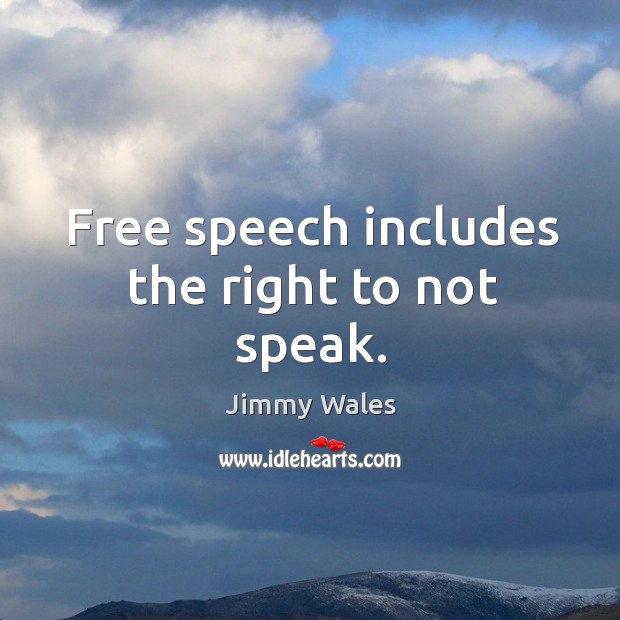Free speech includes the right to not speak. Image