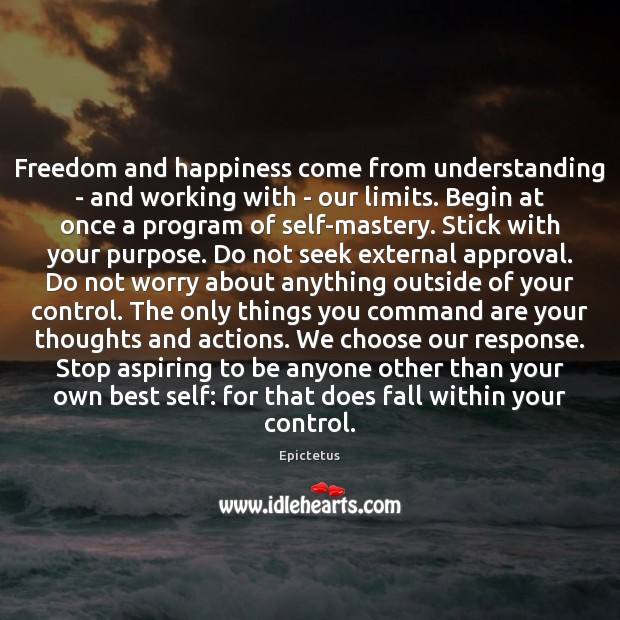 Freedom and happiness come from understanding – and working with – our Image