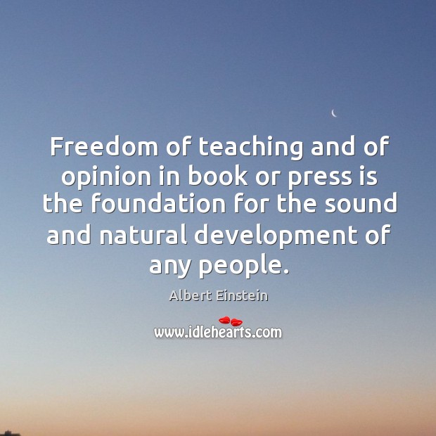 Freedom of teaching and of opinion in book or press is the Image