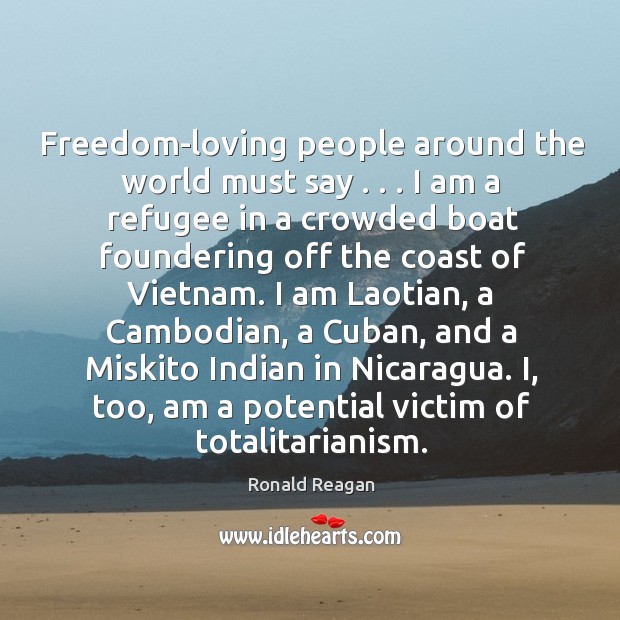 Freedom-loving people around the world must say . . . I am a refugee in Image