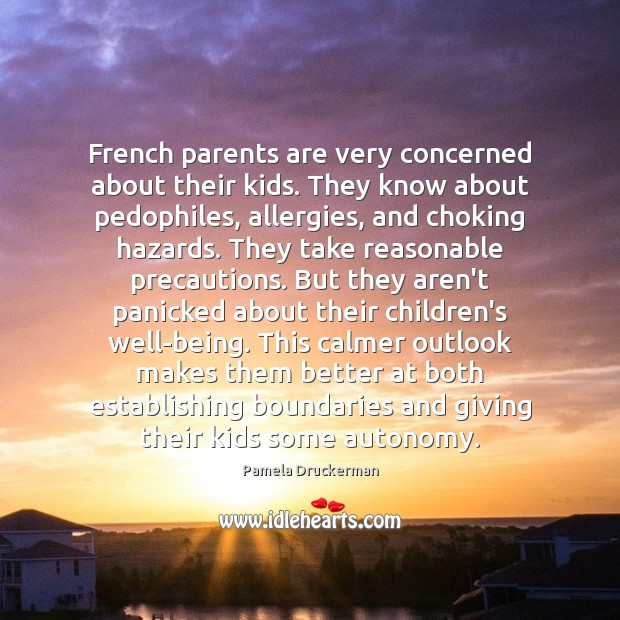French parents are very concerned about their kids. They know about pedophiles, Image