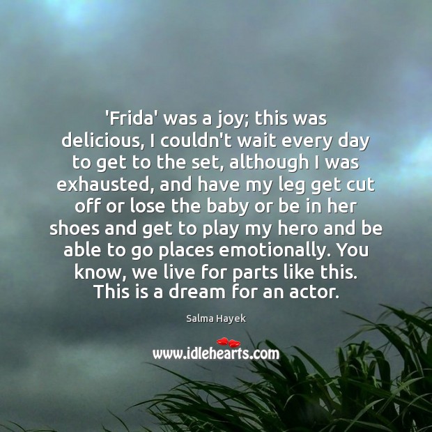 ‘Frida’ was a joy; this was delicious, I couldn’t wait every day Image