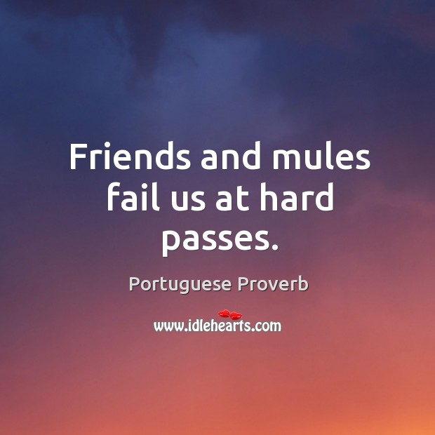 Friends and mules fail us at hard passes. Image