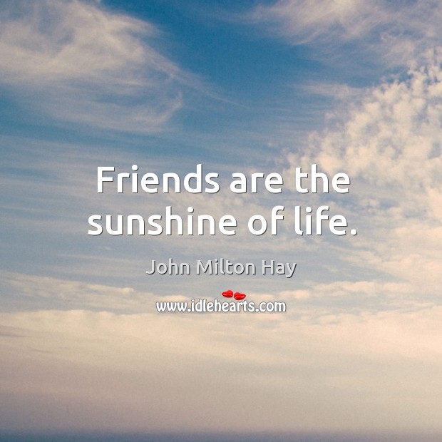Friends are the sunshine of life. Friendship Quotes Image
