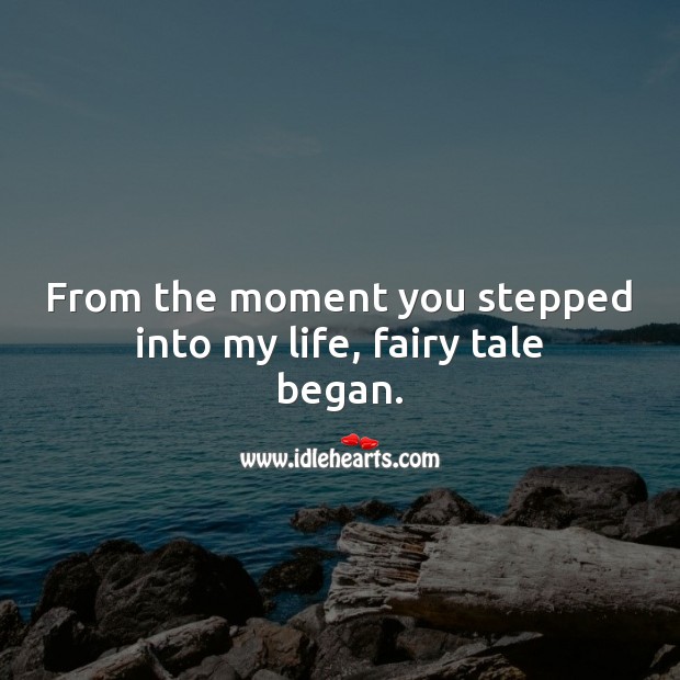 From the moment you stepped into my life, fairy tale began. Valentine’s Day Messages Image