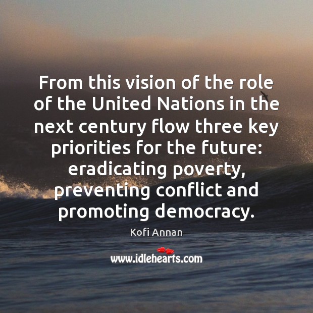 From this vision of the role of the United Nations in the Image